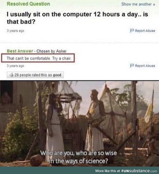 Please use the chair sir