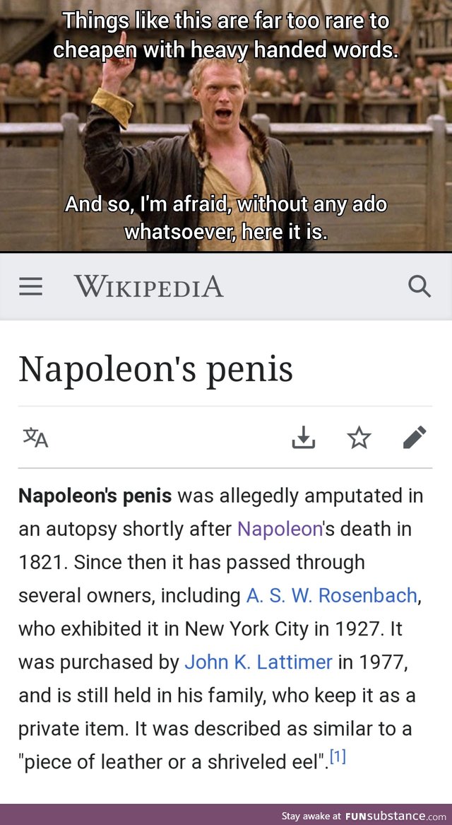 Never tell me there is no best Wikipedia article