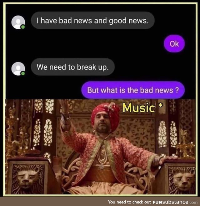 Good news first