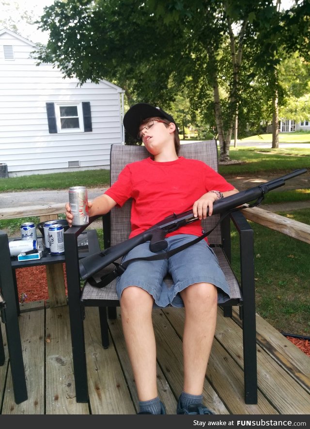 My cousins mom let me take him out for a day of "safe" fun. She was not amused