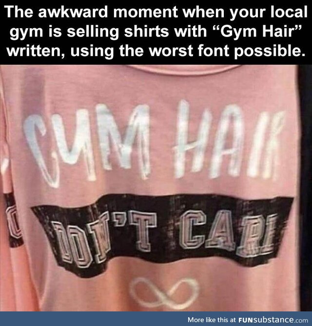 "gym" hair, don't care