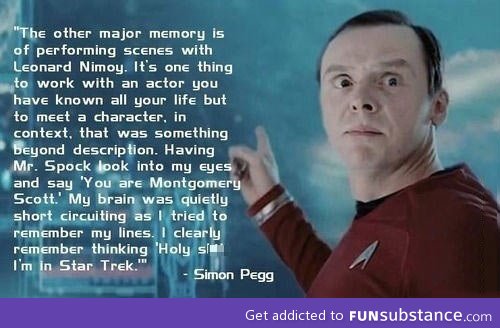 Simon pegg on being in star trek