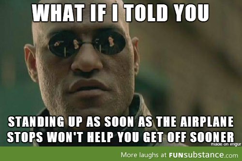 People getting off airplanes
