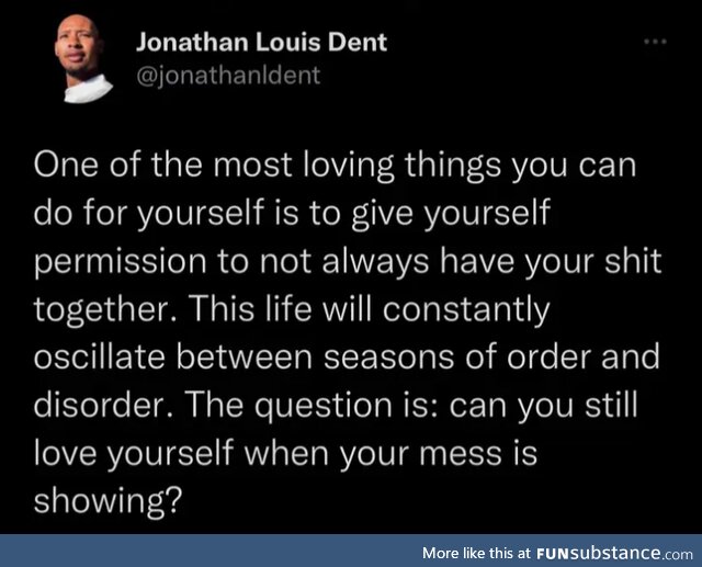 Love yourself, damnit!