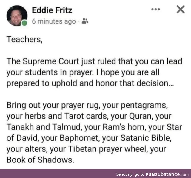 Necromancy is protected by the Constitution