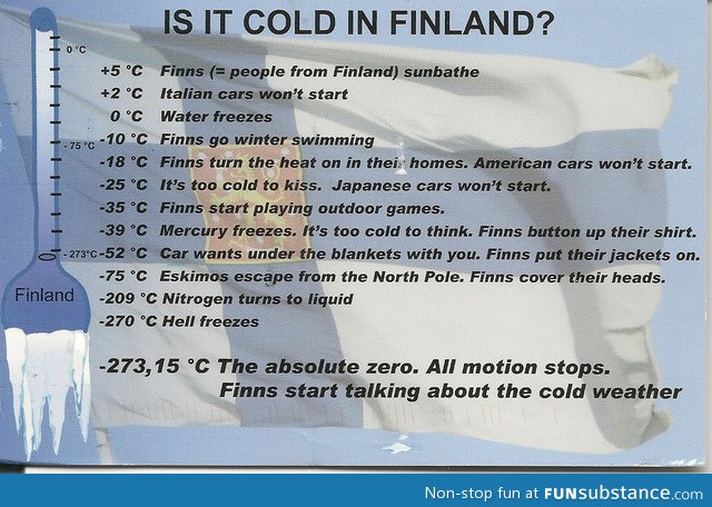 Is it cold in finland?