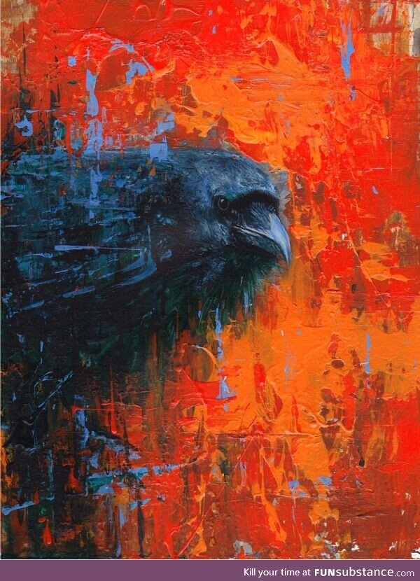 I LOVE painting corvids
