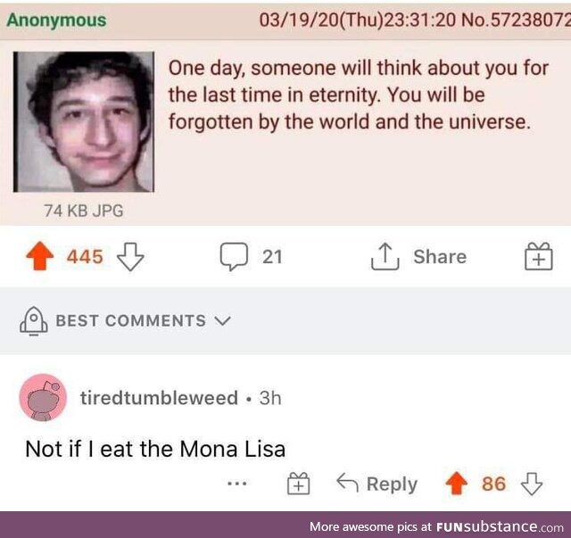 Anon wants to live forever