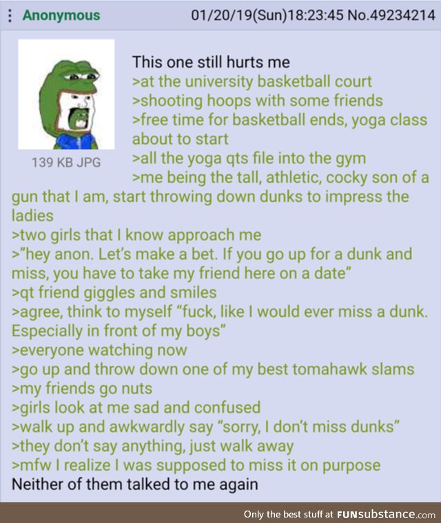 Anon takes his sport seriously