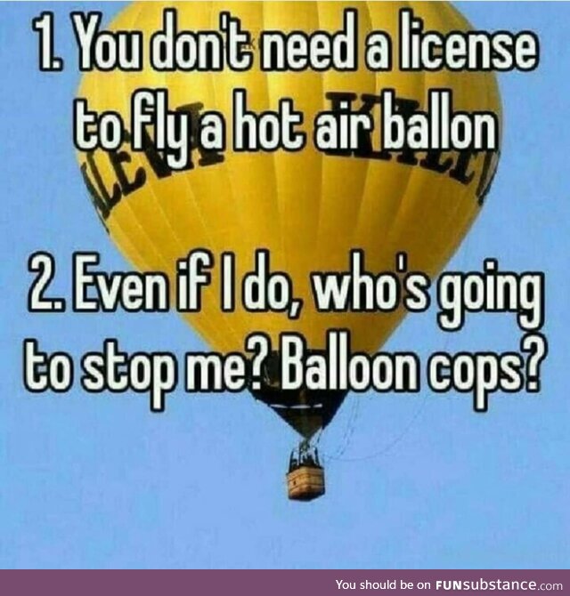 Everyone gangsta until the balloon cops come floating around
