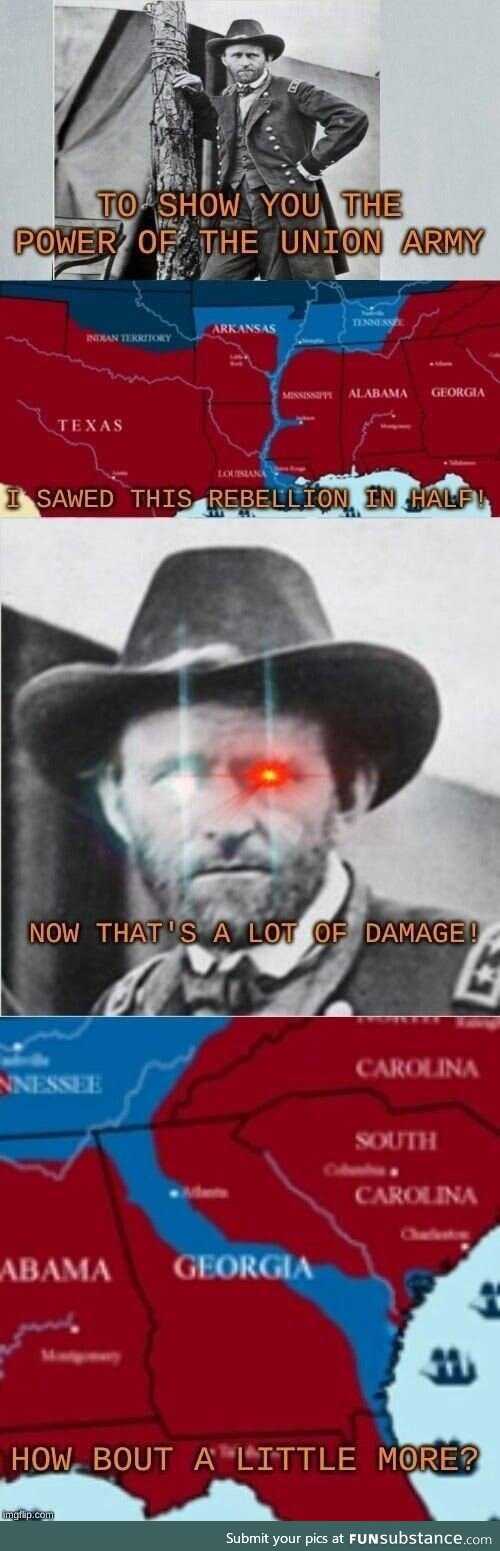 General Grant, the angle grinder