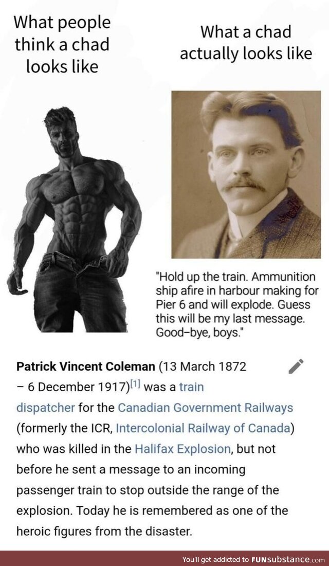 A true giga chad saved many lives in the Halifax explosion