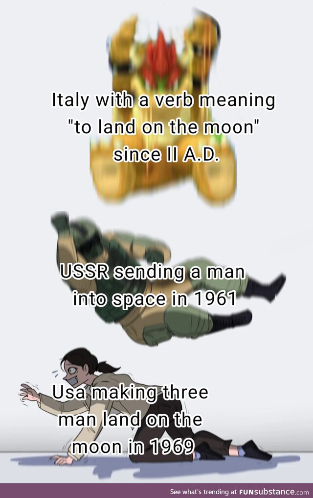 How the *** does Italy have a verb for landing on the moon but not for blinking?