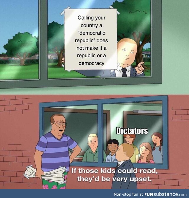 I live in the democratic republic of freedomland