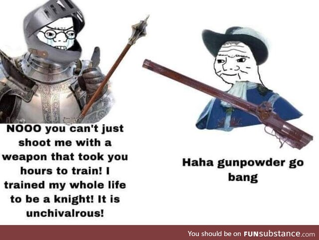 Honour vs modern weapons, lol