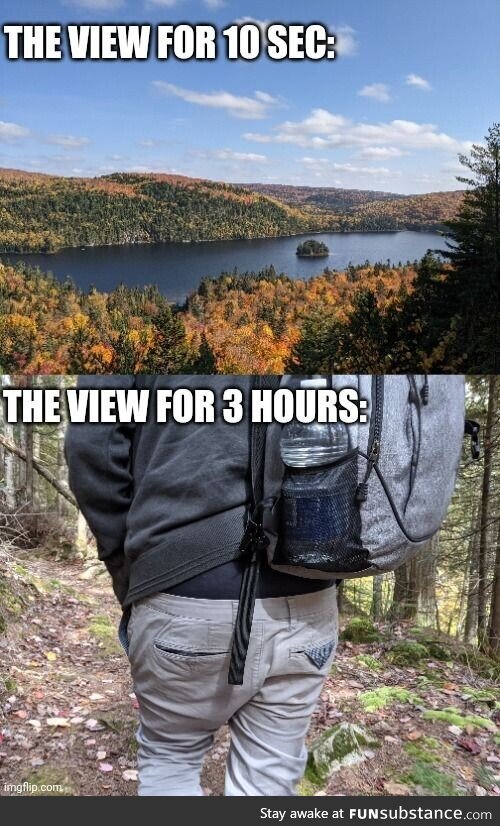 Going hiking in a nutshell