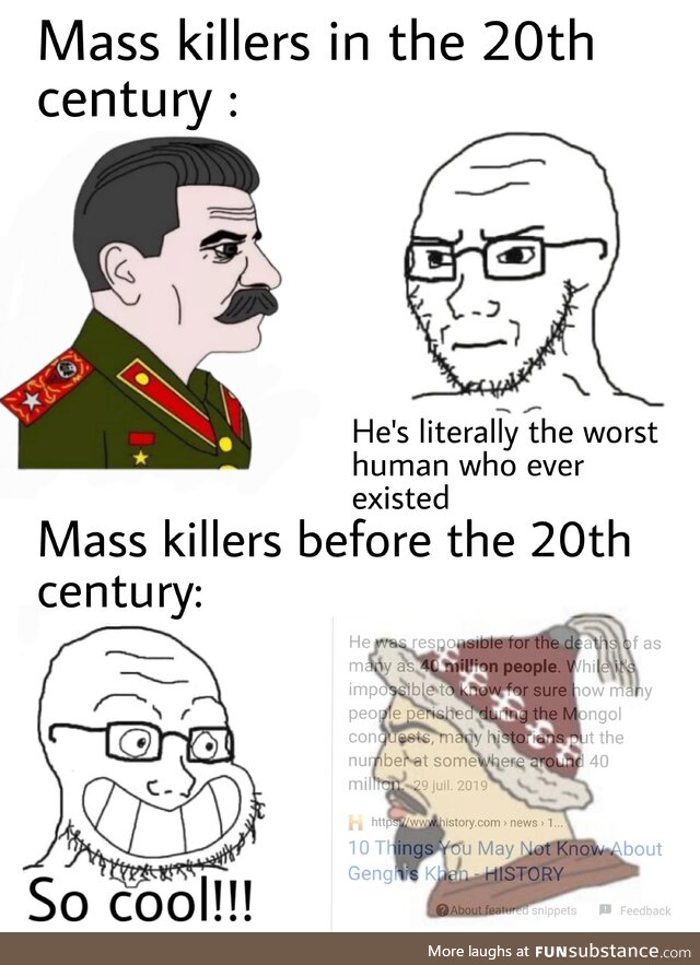 Mass killers after and before the 20th century