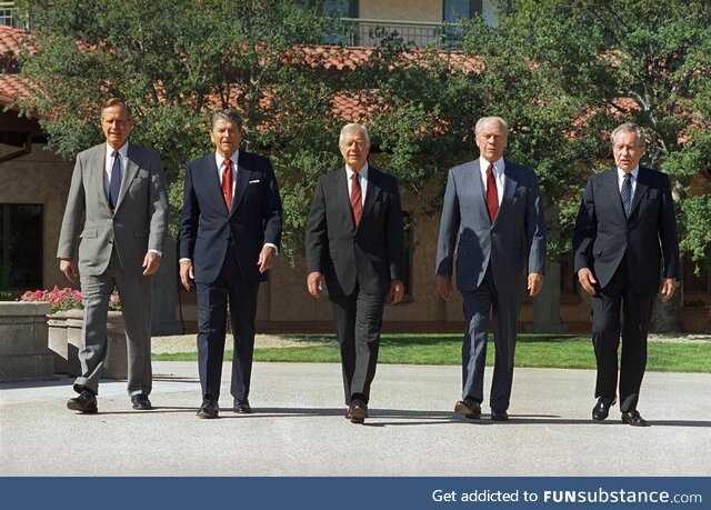 President Bush brings together all of the other presidents for one last battle against