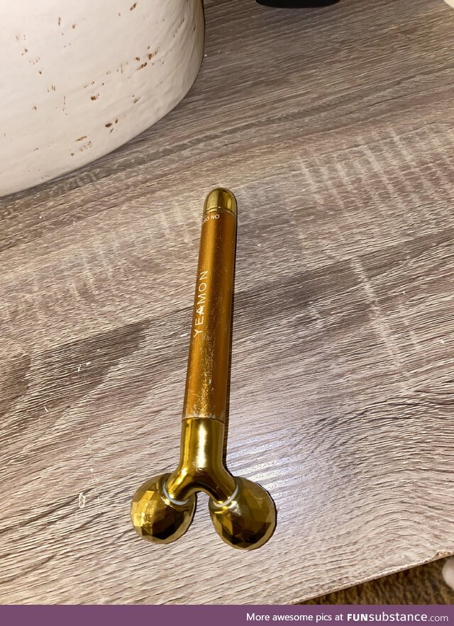 I present my wife’s “face massager”
