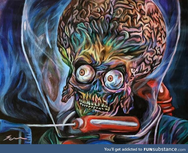 'Mars Attacks', 2020, painted by me in acrylics (OC)