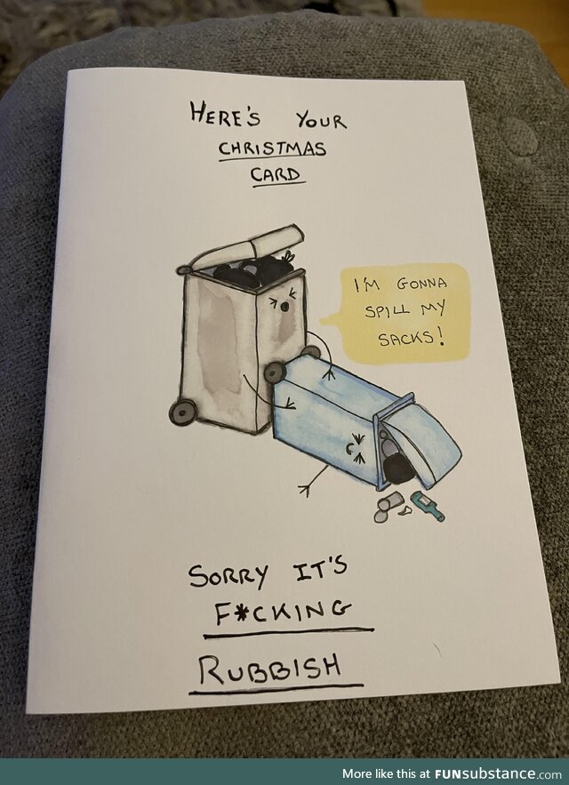 Christmas card my best mate made for me