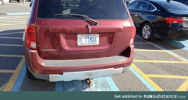 Really the best handicaped plate that I've actually seen and taken a picture of myself