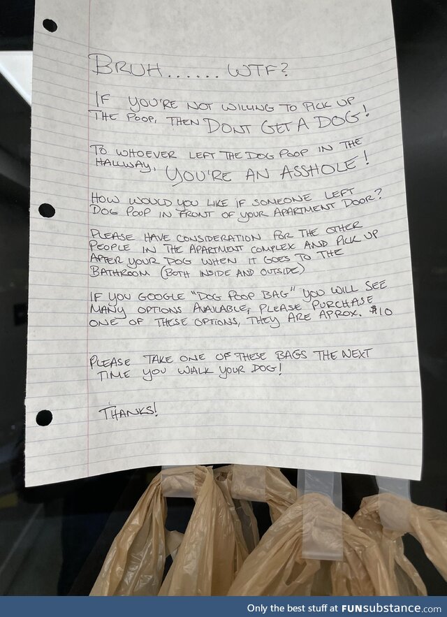 Found on the door into my apartment complex