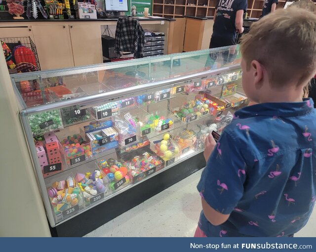 My son puts more thought into how to spend his 46 tokens at the prize counter than most