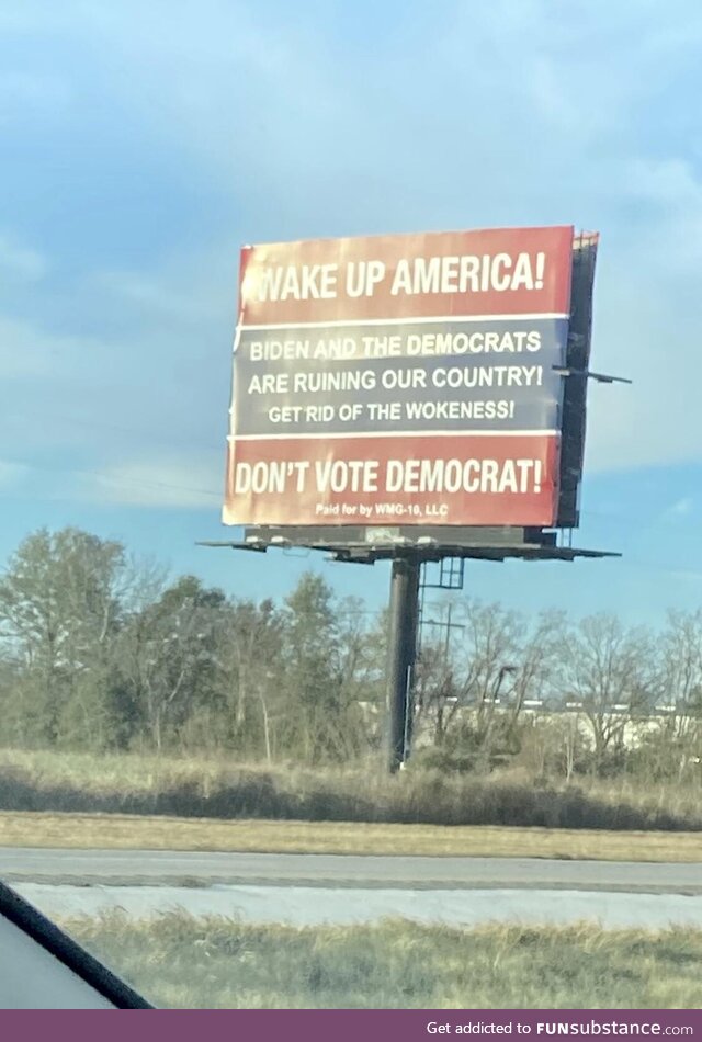 Lots of billboards like this driving through Southwest Louisiana