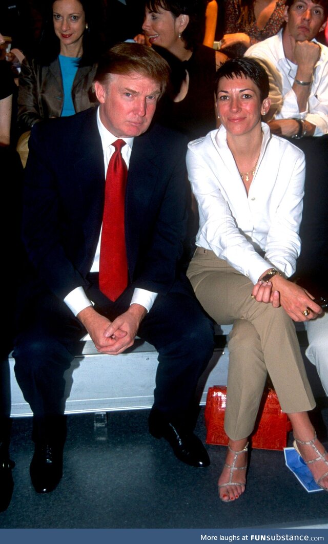 Donald Trump pictured with Ghislaine Maxwell