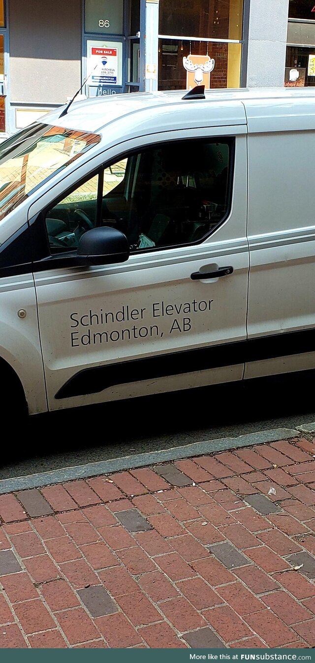 What a missed opportunity...Could have been Schindler's lift.