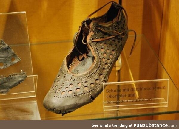 A 2,000 year old Roman shoe found in a well