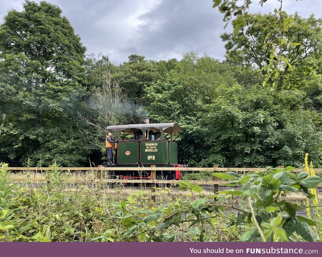 Sick of trump pictures here is a photo of a small train in West Sussex, England