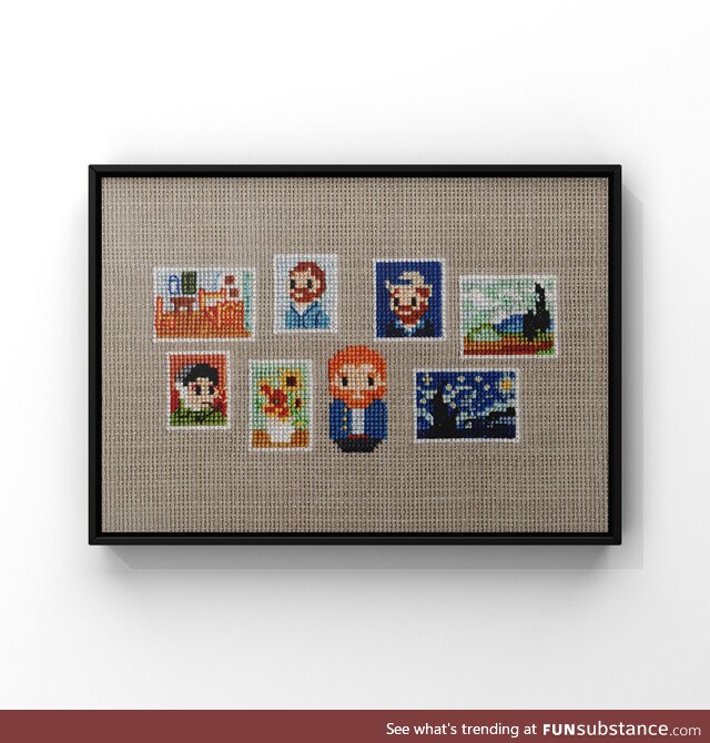 Vincent Van Gogh's Masterpieces, me, crossstitch, 2022