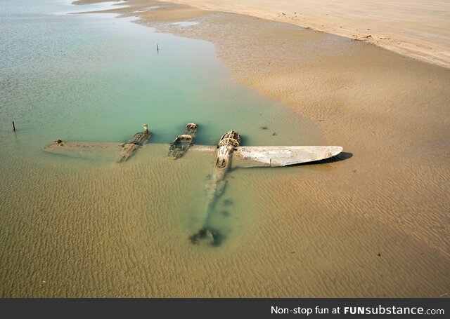 65 years after it crash-landed on a beach in Wales, an American P-38 fighter plane has