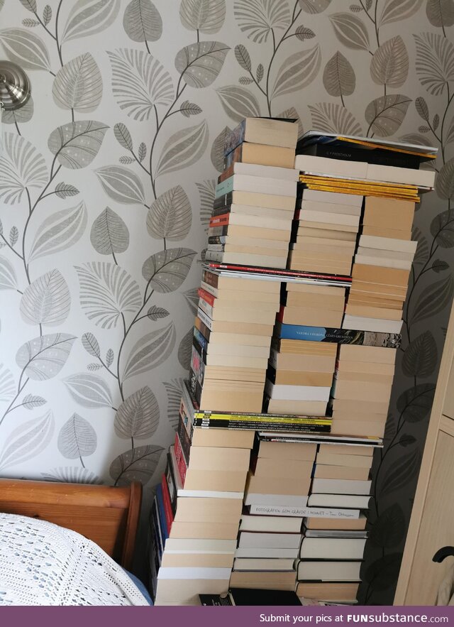 My father enjoys some light reading before bed