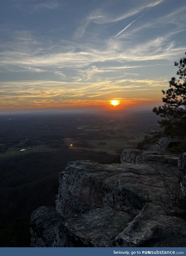 Sunset. Pilot mountain, nc