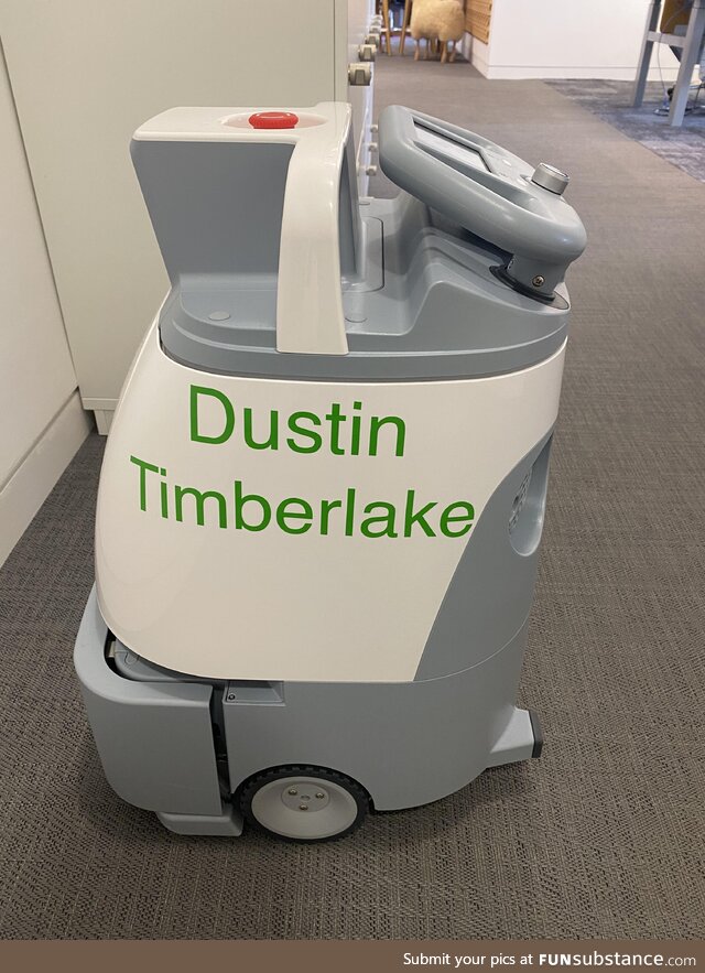 Automated robot sweeper in our office…