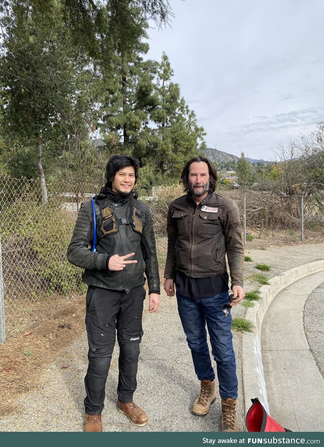 Met Keanu Reeves while riding today