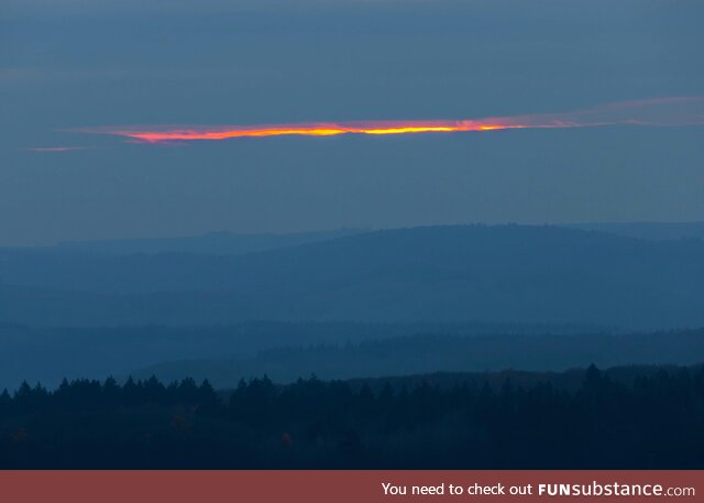 A rift opened in the sky tonight when the sun set