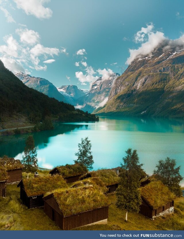 My favourite drone-photo. Taken in Loen, Norway in 2019