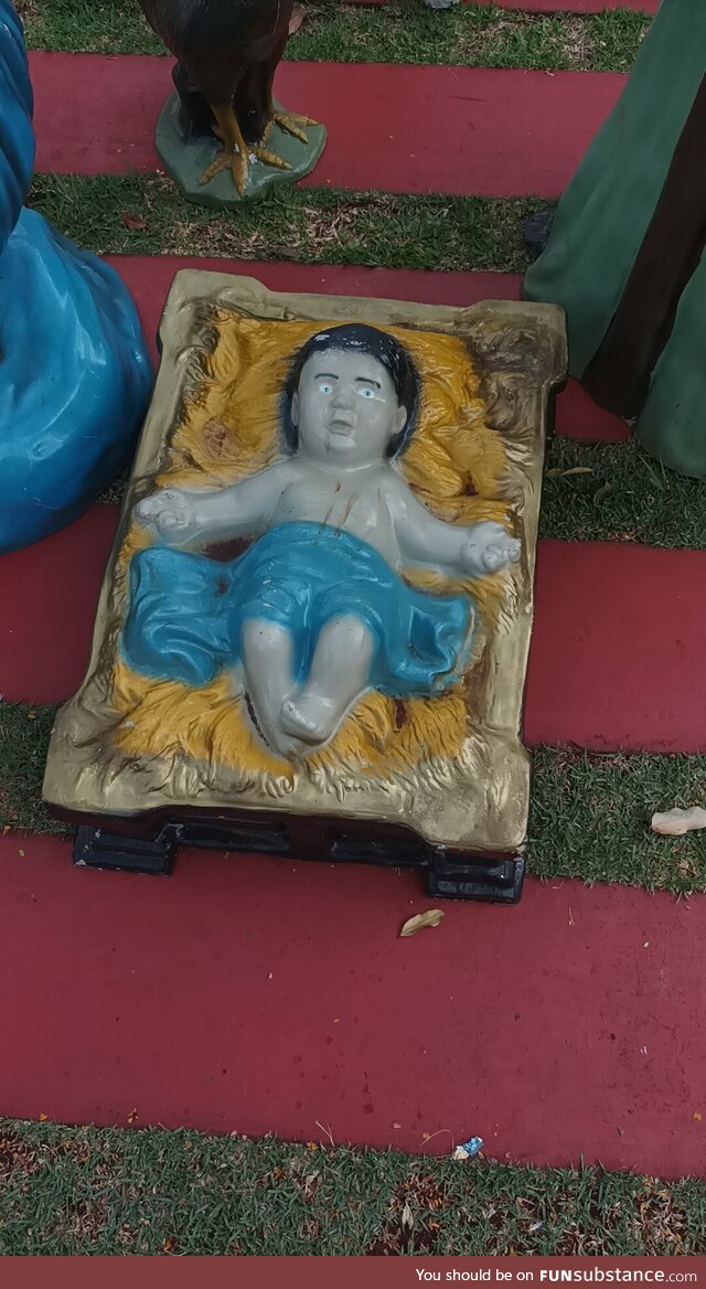 This baby Jesus has seen some weird stuff