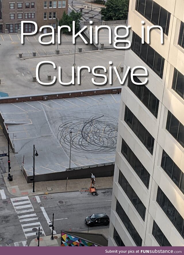 Parking in Cursive