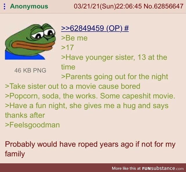 Anon thanks his family