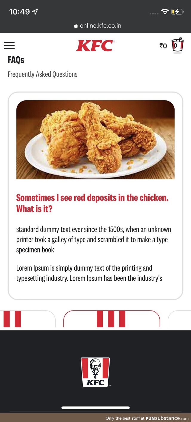 Kfc india faqs