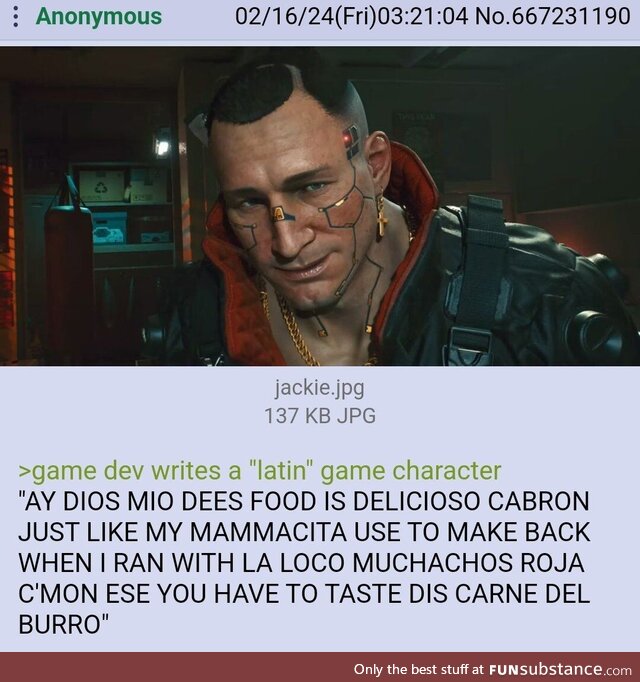 &gt;Latin &gt;Doesn't own a gladius and eat raw olives