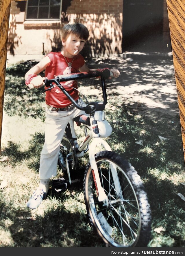 Found a picture of when I got a new bike in 1986