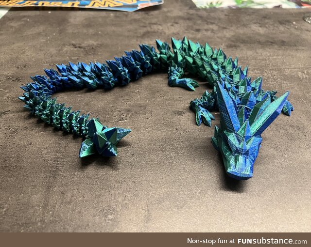 3D printed this dragon for my kids. Of all the gadgets I bought, the 3D printer is the