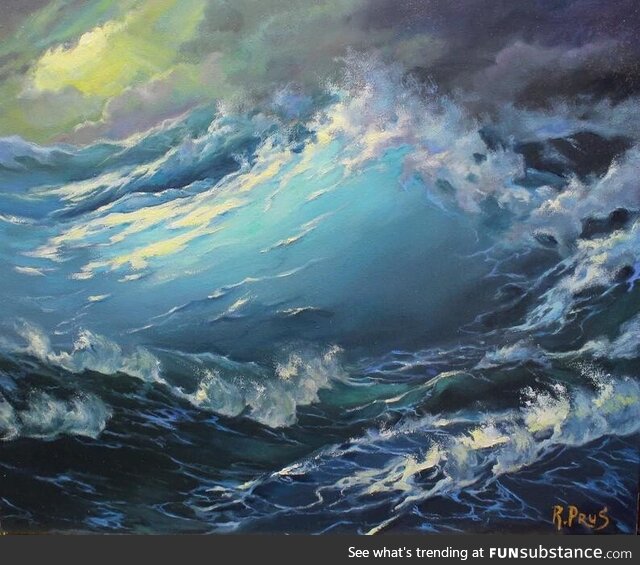 Storm. My oil painting. Oil on canvas. 2022