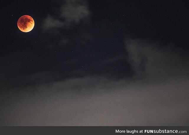 Clouds were nice enough to give me a small window to photograph the lunar eclipse (OC)